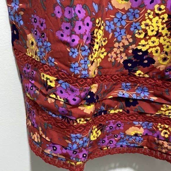 Daniel Rainn Persephone Pleated Hem Top M589 RED /Medium 🌟 - Picture 4 of 7